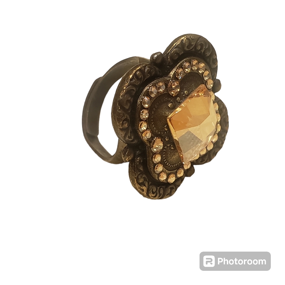 Anne Koplik Designs Crystal brass ring